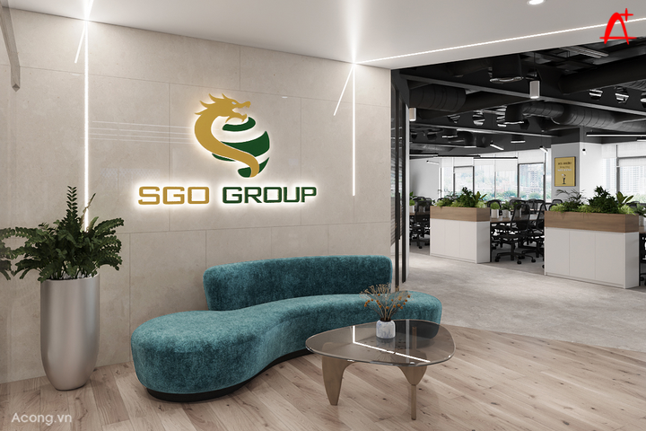 thiết kế nội thất văn phòng SGO: sảnh tầng 24